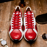 Marco Di Milano Lyon: Red & White Leather Dress Shoe
