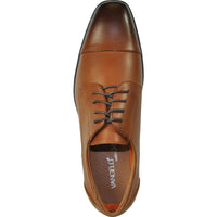 Bravo Mens Vintage Style Oxford Cap Toe Dress Shoe in Antique Brown