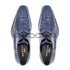 Mezlan Anderson Crocodile Derby Shoes Blue (13584-F)