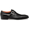 Mezlan Pego Deerskin Monk Strap Black (21158)