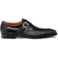 Mezlan Pego Deerskin Monk Strap Navy (21158)
