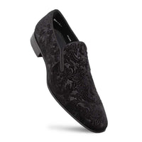 Mezlan Travolta Velvet Formal Loafer Black (21578)
