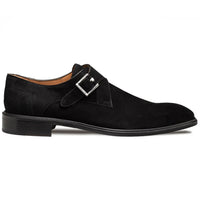 Mezlan Albini Suede Monk Strap Black (21722)