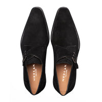 Mezlan Albini Suede Monk Strap Black (21722)