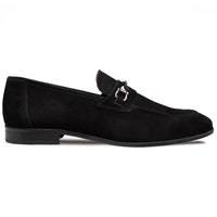 Mezlan Bracco Suede Ornament Loafer Black (21735)