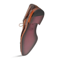 Mezlan Giovane Fuscus Crocodile Cap Toe Derby Camel (50032-F)