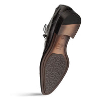 Mezlan Westside Two-Tone Crocodile Oxford Pearl Grey / Black (50172-F)