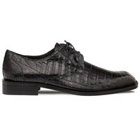 Mezlan Ugo Crocodile Square Toe Lace Up Derby Black (50200-F)