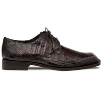 Mezlan Ugo Crocodile Square Toe Lace Up Derby Brown (50200-F)
