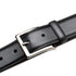 Mezlan Classic Calfskin Patina Belt Black
