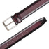 Mezlan Classic Calfskin Patina Belt Burgundy