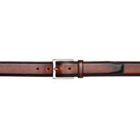 Mezlan Classic Calfskin Patina Belt Cognac
