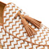 Mezlan Sants Woven Two-Tone Tassel Loafer Bone / Camel (21537)