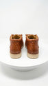 Men’s Wild West Brown Caiman and Ostrich Skin Shoes with Lace Up Front, Exotic Western Dress Shoes