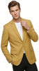 Men’s Gold Poplin Club Sport Coat, Classic Fit Dress Casual Blazer