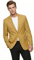 Men’s Gold Poplin Club Sport Coat, Classic Fit Dress Casual Blazer