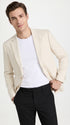 Men’s Ivory Cream Off White 2 Button Sport Coat, Classic Dress Casual Blazer