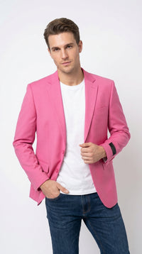 Men’s Hot Pink Fuchsia Sport Coat, Fashion Dinner Jacket and Dress Casual Blazer