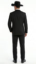 Mens 1 Button Western Cowboy Wedding Tuxedo Black