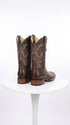 Men’s Brown Armadillo Ranchera Toe Cowboy Boots with TPU Sole, Western Dress Boots