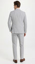 Men’s Navy Seersucker 2 Piece Summer Suit, Modern Fit Lightweight Wedding Dress Suit