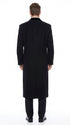 Men’s Black Chesterfield Overcoat, Full Length Wool and Cashmere Dress Coat