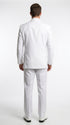 Men’s White Classic Double Breasted Poplin Suit, Formal Two Piece Wedding Dress Suit