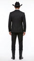 "EJ Samuel Men's Two-Button Velvet Suit in Black"