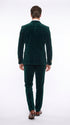 Men’s Rossi Man Zeus Emerald Green Velvet Double Breasted Tuxedo Suit, Formal Wedding Prom Dinner Suit