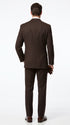 Men’s Brown Tone on Tone Pinstripe Suit, Classic Fit Formal Wedding Business Suit