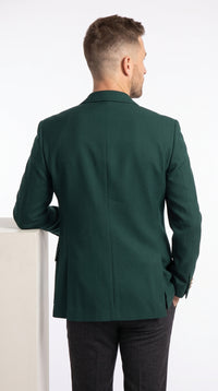 Neil Allyn Career Basics Men’s Hunter Green Blazer, Classic 2 Button Formal Sport Coat for Weddings, Church and Business Events