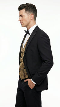 Men’s Black Award Ceremony Blazer Vintage Formal Tuxedo Jacket