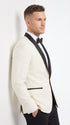 Men’s Ivory and Black Dinner Jacket, Formal Tuxedo Evening Jacket for Weddings and Prom
