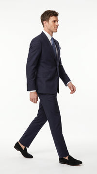 Men’s Navy Linen Suit for Beach Wedding, Summer Dress Suit with Jacket and Pants