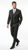 Men’s Black Bold Pinstripe 1920s Suit with Vest and Pants – Vintage Gangster Style Outfit