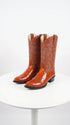 Men’s Red Eel Cowboy Boots with Pointed Toe, Original Leather Western Dress Boots