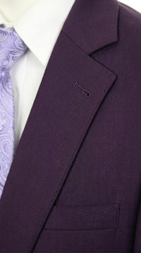 Men’s Purple 2 Button Fashion Suit with Double Breasted Vest, Formal Wedding Prom Dress Suit