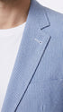 Men’s Carolina Blue Seersucker Sport Coat, Two Button Lightweight Summer Blazer
