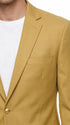 Men’s Gold Poplin Club Sport Coat, Classic Fit Dress Casual Blazer