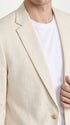 Men’s Ivory Cream Off White 2 Button Sport Coat, Classic Dress Casual Blazer