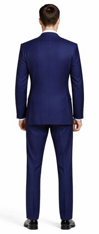Mantoni 2-Button Slim or Modern Fit in 3-Blue Navy Fabrics