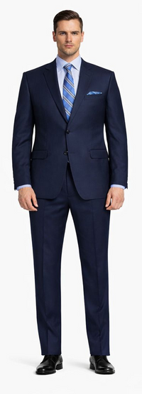 Mantoni 2-Button Slim or Modern Fit in 3-Blue Navy Fabrics