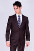 Mantoni Suit - Wool Suit - Business Suit Black Suit - Modern Fit 2 Buttons Style