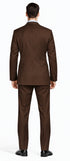 Mantoni Brown Two-Button Wool Suit