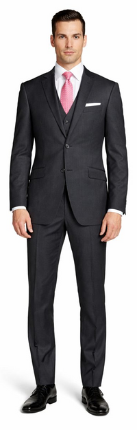 Mantoni Charcoal Two-button Wool Suit