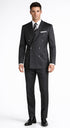 Mantoni Double-Breast Black, Grey, or Navy Wool Suit