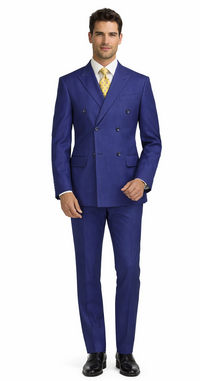 Mantoni Double-Breast Black, Grey, or Navy Wool Suit