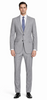 Mantoni Lt. Gray Two-button Wool Suit in Modern or Slim-Fit