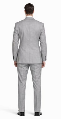 Tiglio Lt. Gray Two-button Wool Suit in Modern or Slim-Fit
