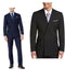 Mantoni Mens Solid Wool Suit – Double Breasted Classic Fit Business Attire